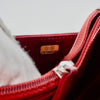 CHANEL Red/Maroon Camellia Embossed Lambskin WOC Silver HW w/ Zeko's COA