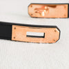 Hermès Kelly 18 Belt Black Epsom Leather Rose Gold Hardware U 2022