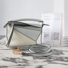 Loewe Mini Puzzle Leather Shoulder Bag White/Ash Grey/Marble Green