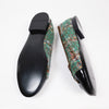 Chanel 23A Paris-Dakar Green Tweed Patent CC Cap Toe Bow Ballet Flats EU 36