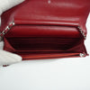 CHANEL Red/Maroon Camellia Embossed Lambskin WOC Silver HW w/ Zeko's COA