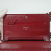 CHANEL Red/Maroon Camellia Embossed Lambskin WOC Silver HW w/ Zeko's COA