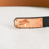 Hermès Kelly 18 Belt Black Epsom Leather Rose Gold Hardware U 2022