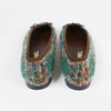 Chanel 23A Paris-Dakar Green Tweed Patent CC Cap Toe Bow Ballet Flats EU 36