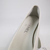 Chanel White Lambskin Red Patent CC Cap Toe Bow Ballet Flats EU 36