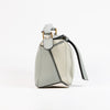 Loewe Mini Puzzle Leather Shoulder Bag White/Ash Grey/Marble Green