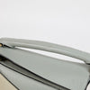 Loewe Mini Puzzle Leather Shoulder Bag White/Ash Grey/Marble Green