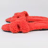 Hermès Limited Edition Orange Shearling Teddy Oran Sandals Size 36