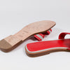 Hermès Oran Sandals Prunoir Rouge Canvas Size 36