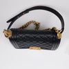 Chanel Black Quilted Lambskin Small Boy Flap Bag with Aged Gold Hardware A67085