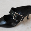 Alexander McQueen Punk Buckle Leather Mules Size 36