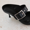 Alexander McQueen Punk Buckle Leather Mules Size 36
