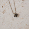 Chrome Hearts Heart Orbit Charm Pendant with Silver Ball Chain Necklace