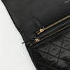 *Rare* CHANEL Pochette 31 Clutch Black Quilted Shiny Crumpled Calfskin Light Gold Hardware