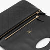 *Rare* CHANEL Pochette 31 Clutch Black Quilted Shiny Crumpled Calfskin Light Gold Hardware