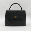 CHANEL Vintage Caviar Jumbo Kelly Flap 24K Gold Hardware A12397