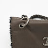 CHANEL Limited Edition 2009 Funny Tweed Taupe Leather and Tweed Flap Bag SHW