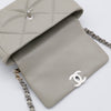 CHANEL 19 Medium 22C Light Gray Lambskin Quilted Mixed HW