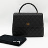 CHANEL Vintage Caviar Jumbo Kelly Flap 24K Gold Hardware A12397