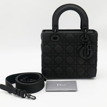 Christian Dior Black Ultramatte Small Lady Dior My ABCDior Bag