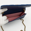 Gucci Velvet GG Marmont Mini Chain Flap Bag Blue