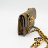 CHANEL Vintage Metallic Gold Extra-Mini Half Flap Bag Lambskin 24K GHW