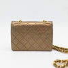 CHANEL Vintage Metallic Gold Extra-Mini Half Flap Bag Lambskin 24K GHW