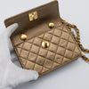CHANEL Vintage Metallic Gold Extra-Mini Half Flap Bag Lambskin 24K GHW