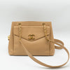 CHANEL Vintage Beige Caviar CC Turnlock Shoulder Bag 24K GHW A04566