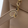 CHANEL Vintage Beige Caviar CC Turnlock Shoulder Bag 24K GHW A04566