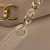 CHANEL Vintage Beige Caviar CC Turnlock Shoulder Bag 24K GHW A04566