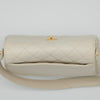 CHANEL Vintage Ivory Quilted Caviar CC Turn Lock Flap Bag 24K GHW