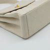 CHANEL Vintage Ivory Quilted Caviar CC Turn Lock Flap Bag 24K GHW