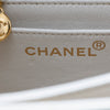 CHANEL Vintage Ivory Quilted Caviar CC Turn Lock Flap Bag 24K GHW