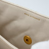 CHANEL Vintage Ivory Quilted Caviar CC Turn Lock Flap Bag 24K GHW