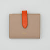 Celine Small Strap Bicolor Compact Wallet Beige/Orange