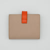 Celine Small Strap Bicolor Compact Wallet Beige/Orange