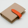 Celine Small Strap Bicolor Compact Wallet Beige/Orange