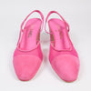 Chanel Pink Mesh with Suede Cap Toe Slingback Pumps EU 36