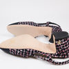 NWOB CHANEL Pink/Black Multicolor Tweed Grosgrain Cap Toe Slingback Pumps EU 36