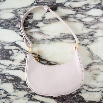 Celine Mini Smooth Calfskin Ava Shoulder Bag in Peony Gold HW w/ Entrupy COA