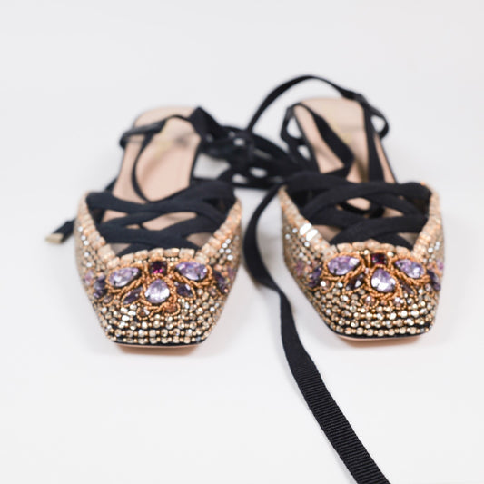 NWOB Christian Dior FW23 Crystal Embellished D-Envol Lace-Up Pump EU 36