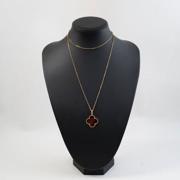 Van Cleef & Arpels Magic Alhambra Long Necklace 18K Yellow Gold and Carnelian
