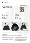 The Row Soft Margaux 12 Black Matte Grained Calfskin PHW