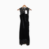 Ulla Johnson Rosaria Ruched Lace-Trimmed Velvet Midi Dress US 00