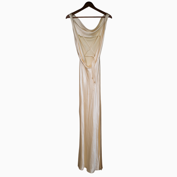 Mirror Palais Plunging Back Cowl Dress in Butter Size XXS