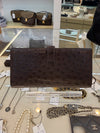 FOR KAITY - CHANEL Sevruga Leather Zip-Around Jewelry Case + Hermès Bearn Long Wallet Ostrich Leather Brown