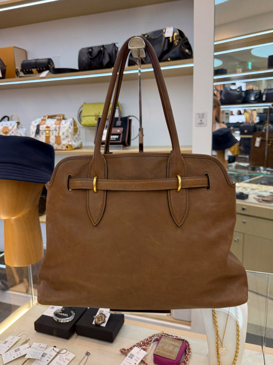 FOR SELFLOVEBYGRACE - Miu Miu Nappa Aviator Medium Aventure Bag Rovere