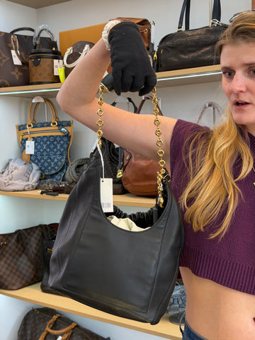 Loewe Black Leather Squeeze Bag