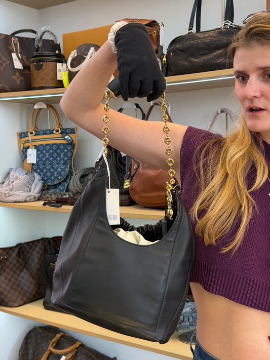 Loewe Black Leather Squeeze Bag